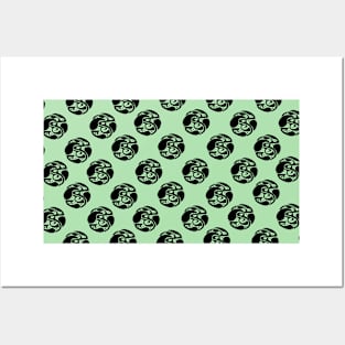 Abstract Pattern - Celadon Green Posters and Art